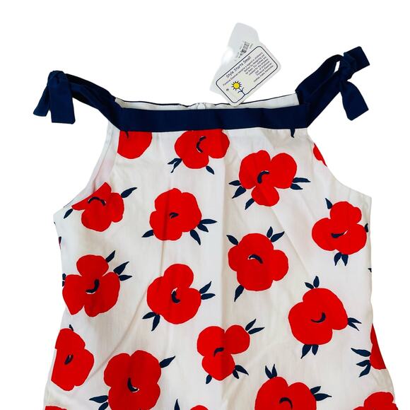 NWT Florence Eiseman Size 12 Floral Dress with Shoulder Ties - Picture 3 of 6